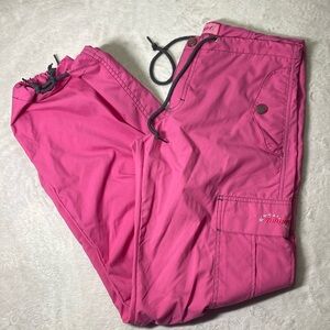 Kik Girl ✨ Y2K Rave Bright Pink Parachute Cargo Pants size XS